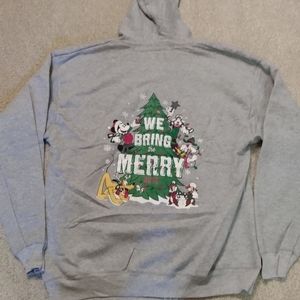 Gray Graphic Hoodie - We Bring the Merry